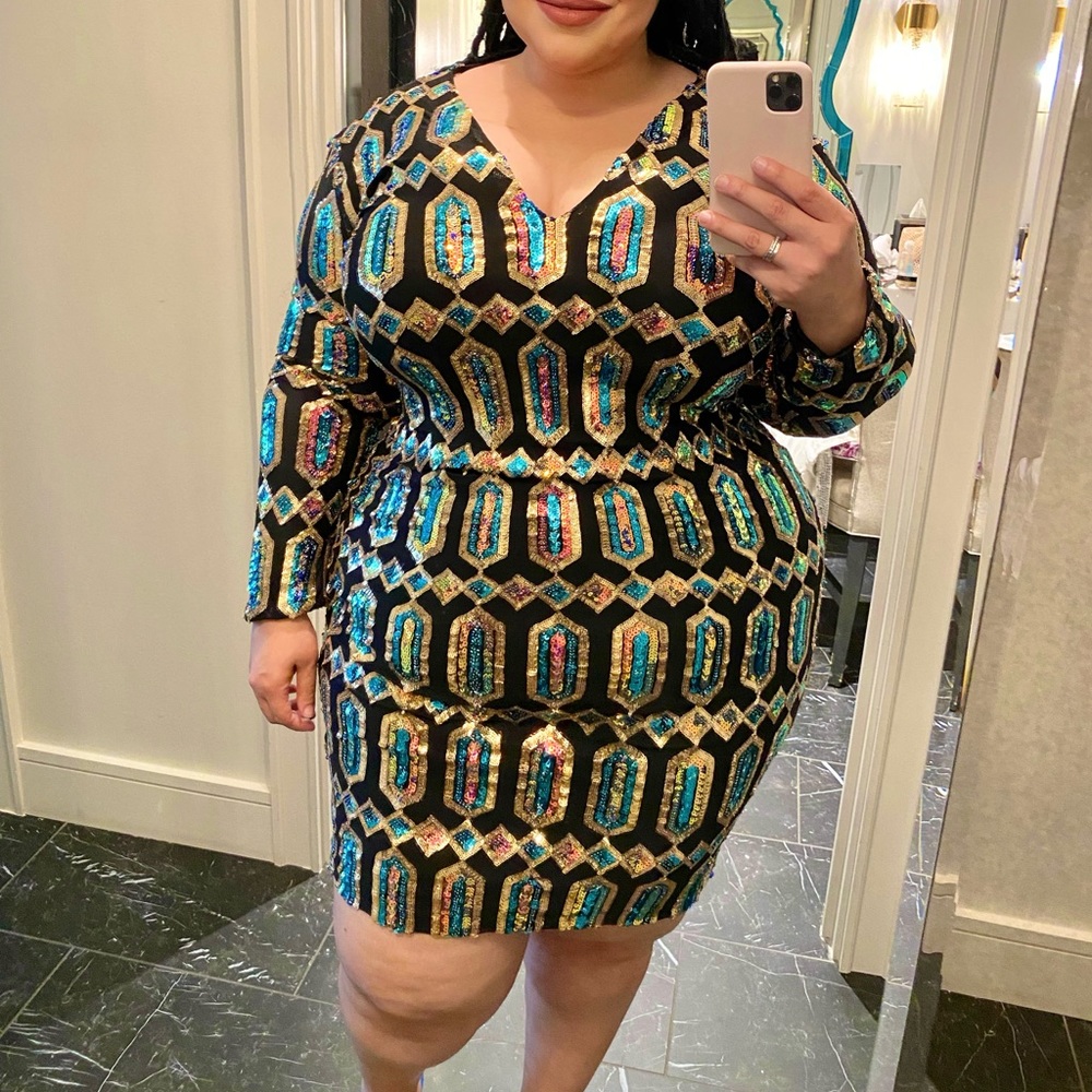 Colorful Sequined Dress